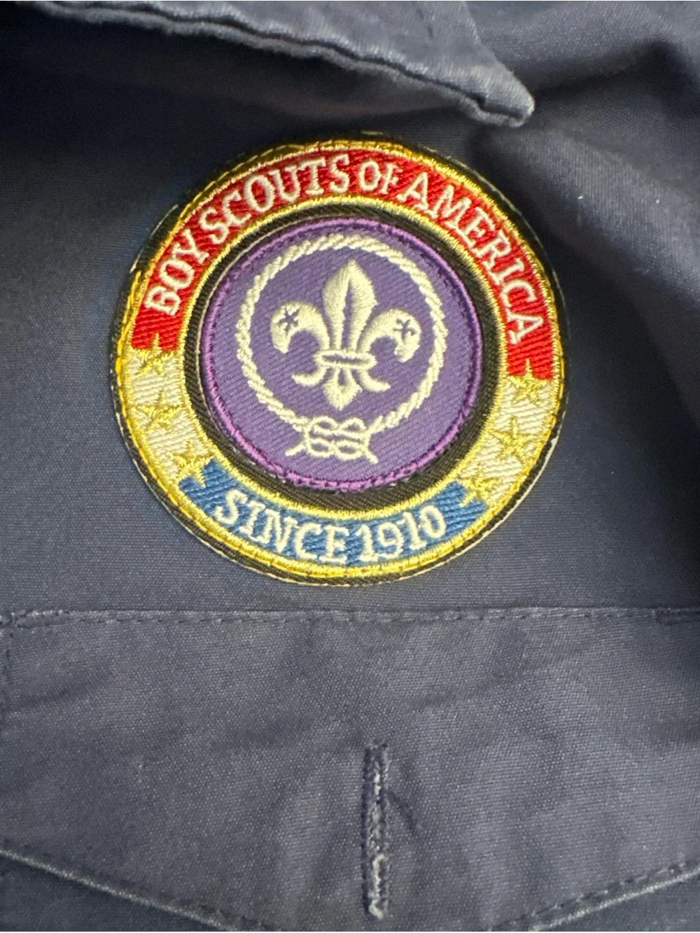 Boy Scouts Uniform Youth Small Blue Patches Pin Costume Play Outdoors Hiking